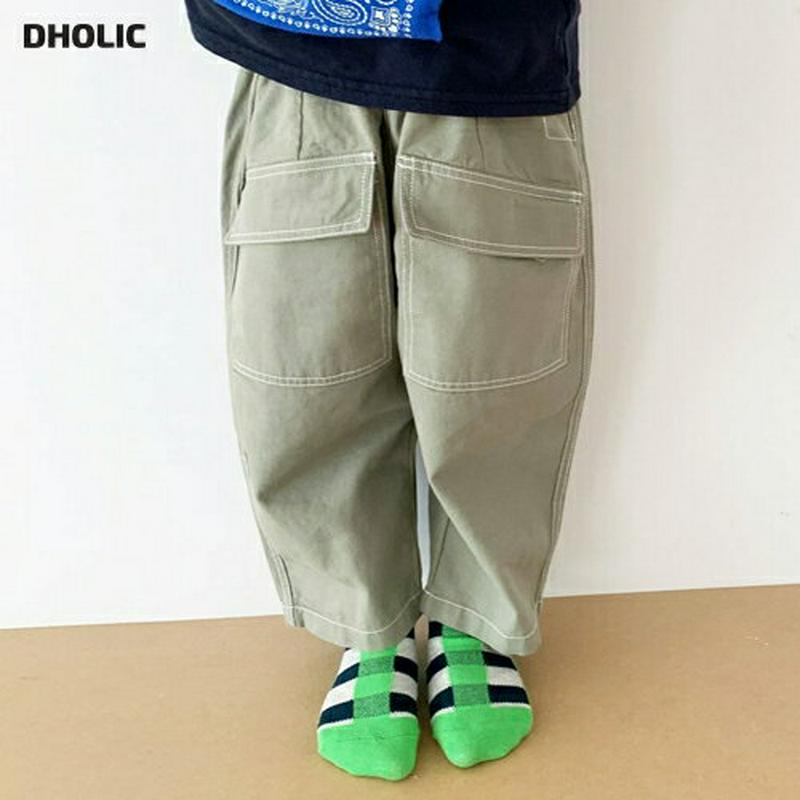 ステッチフラップポケットパンツ・u05670 キッズ【3~8才】【pt】【パンツ ズボン ボトムス ロングパンツ ステッチ 単色