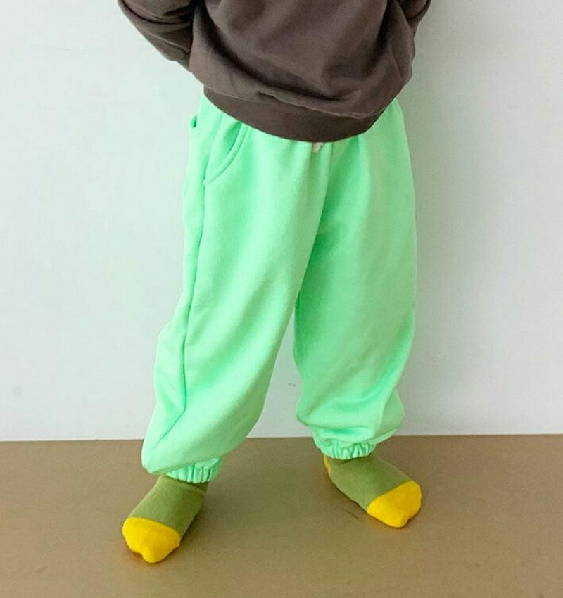 ネオンカラーリングパンツ・u05703 キッズ【3~8才】【pt】【ボトムス パンツ ズボン ロングパンツ 長ズボン ネオン ネ