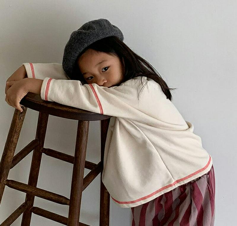 ドローイングパッチスウェット・u05330 キッズ【3~8才】【tops】【トップス スウェット ドローイング パッチ 長袖 カ