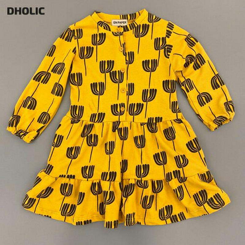 Dandelionハーフボタンワンピース・u05444 キッズ【3~8才】【ops】【ワンピース ロングワンピース 長袖 ロング