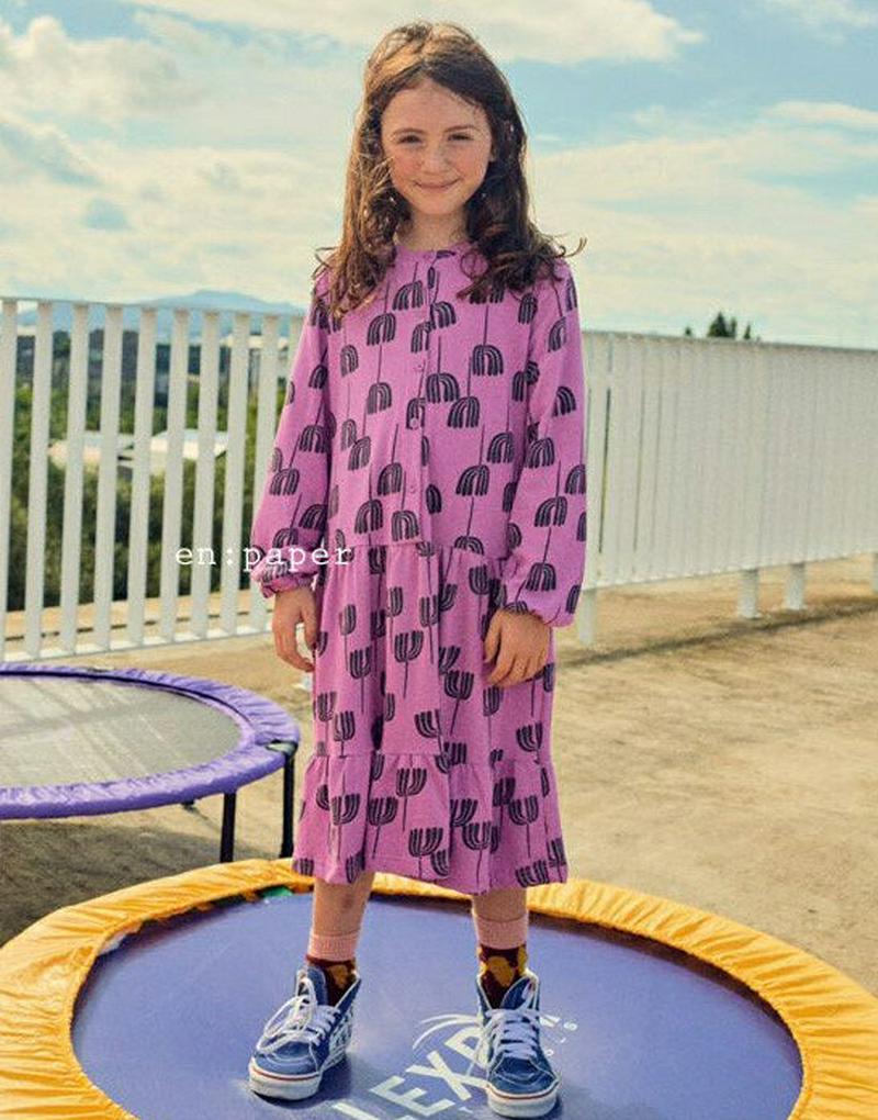 Dandelionハーフボタンワンピース・u05444 キッズ【3~8才】【ops】【ワンピース ロングワンピース 長袖 ロング