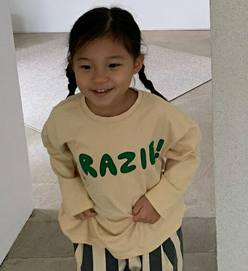 grazieプリントTシャツ・u05320 キッズ【3~8才】【tops】【トップス Tシャツ 長袖 ロングスリーブ ラウンドネ