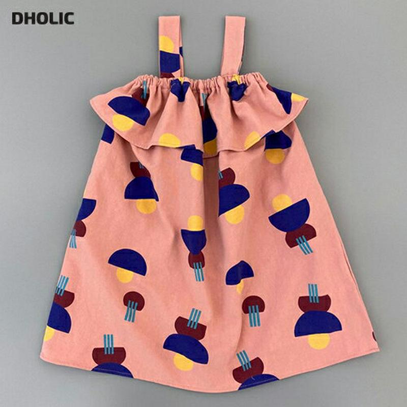 Poplinフリルワンピース・u05410 キッズ【3~8才】【ops】【ワンピース ロングワンピース スリーブレス ノースリー