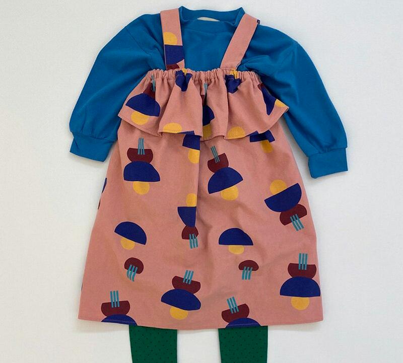 Poplinフリルワンピース・u05410 キッズ【3~8才】【ops】【ワンピース ロングワンピース スリーブレス ノースリー