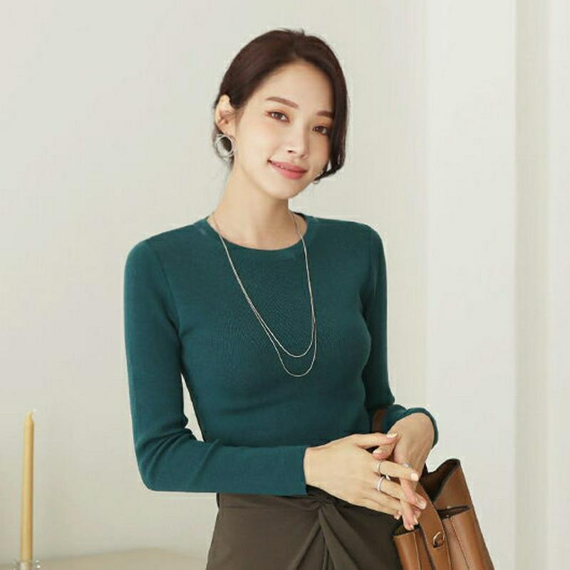 【新作10%OFF】アンバランススリムニット・全5色・t63818 レディース【tops】【トップス ニット ニットトップス ス