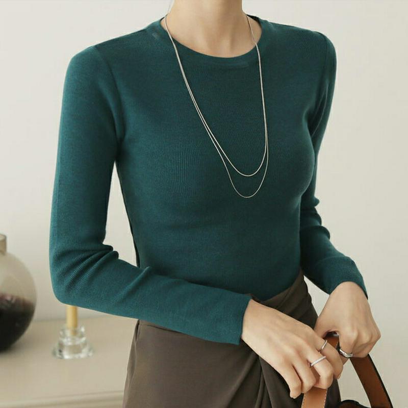 【新作10%OFF】アンバランススリムニット・全5色・t63818 レディース【tops】【トップス ニット ニットトップス ス