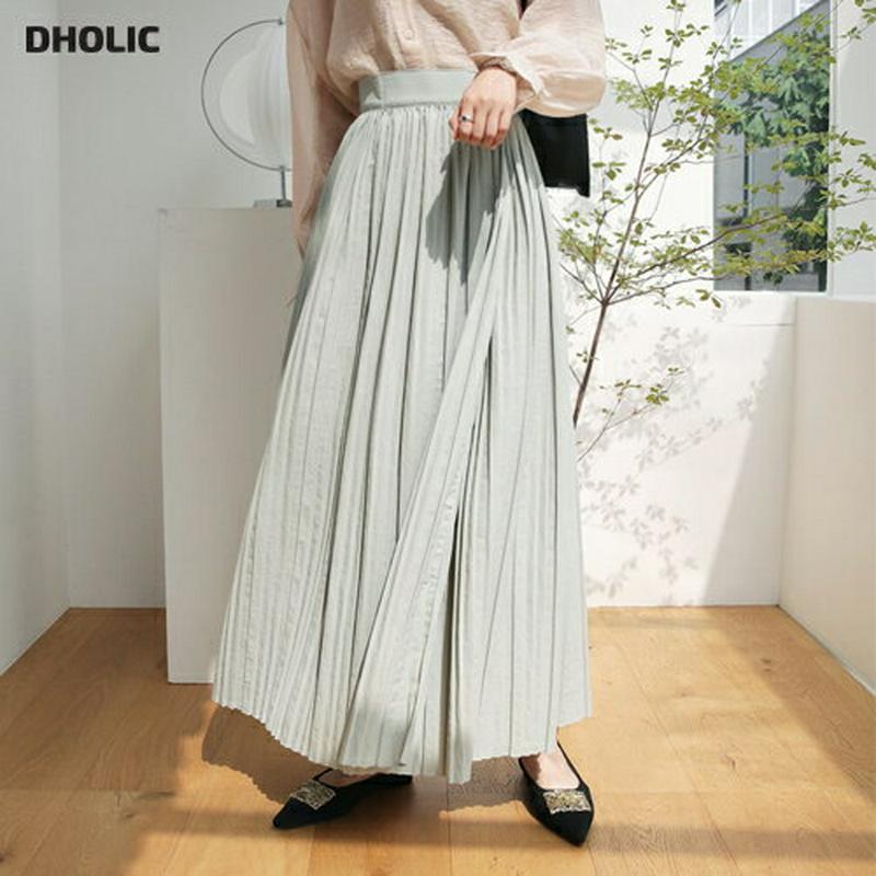 【新作10%OFF】ベルクロラッププリーツスカート・全2色・t63870 レディース【sk】【スカート ロング ロングスカート 