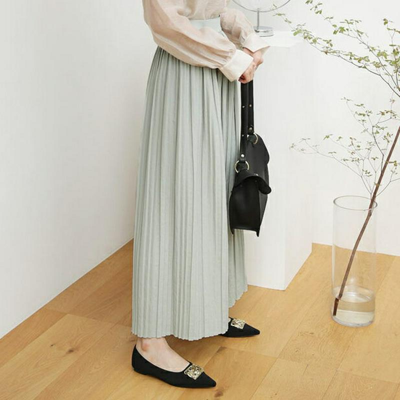 【新作10%OFF】ベルクロラッププリーツスカート・全2色・t63870 レディース【sk】【スカート ロング ロングスカート 