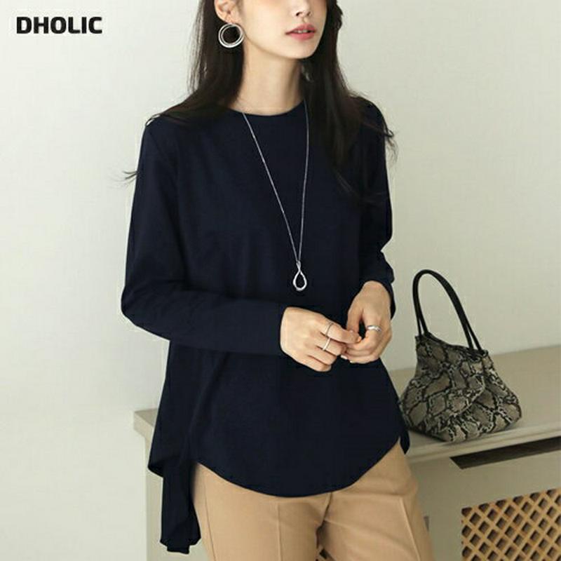【新作10%OFF】バックスリットシフォンTシャツ・全5色・b63814 レディース【tops】【トップス Tシャツ 長袖 ロン