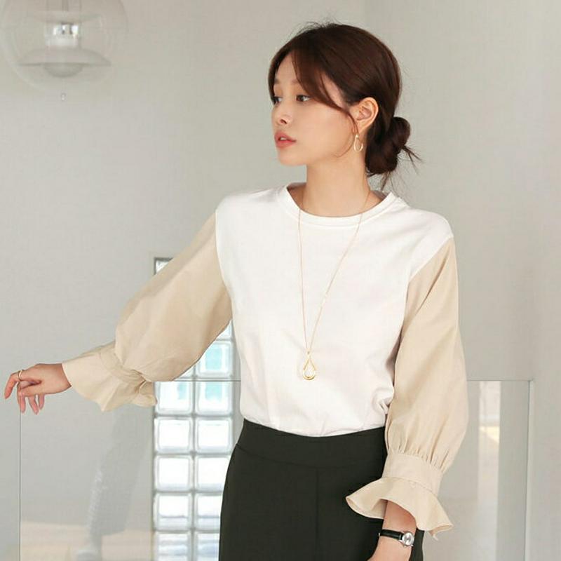 【新作10%OFF】コントラストスリーブTシャツ・全3色・b63811 レディース【tops】【トップス Tシャツ 長袖 コント