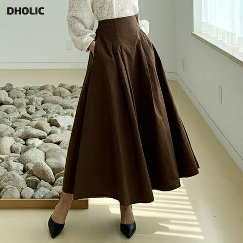 【新作10%OFF】タックフレアスカート・全4色・b56820 レディース【sk】【韓国 ファッション ボトムス スカート ロン