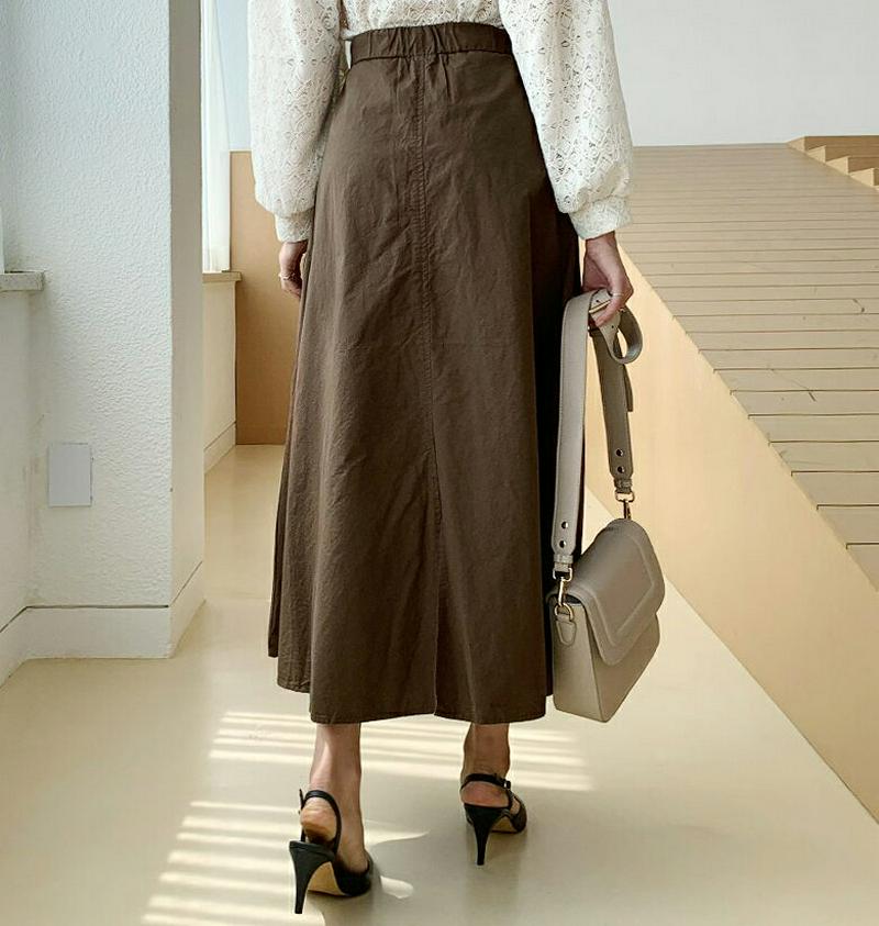 【新作10%OFF】タックフレアスカート・全4色・b56820 レディース【sk】【韓国 ファッション ボトムス スカート ロン