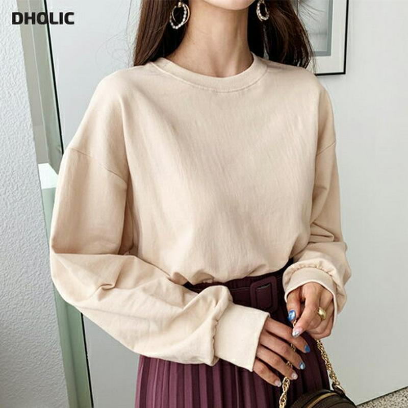 【新作10%OFF】ラウンドネックスウェット・全5色・56789 レディース【tops】【韓国 ファッション トップス スウェッ