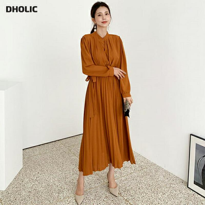 【新作10%OFF】ストラップ付プリーツワンピース・全3色・t56813 レディース【ops】【韓国 ファッション ワンピース 