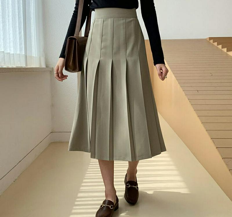 【新作10%OFF】フロントプリーツスカート・全3色・t56793 レディース【sk】【韓国 ファッション ボトムス スカート 