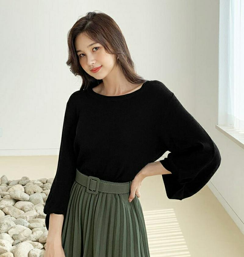 【新作10%OFF】ツイストスリーブリボンニット・全1色・e56798 レディース【tops】【韓国 ファッション トップス ニ