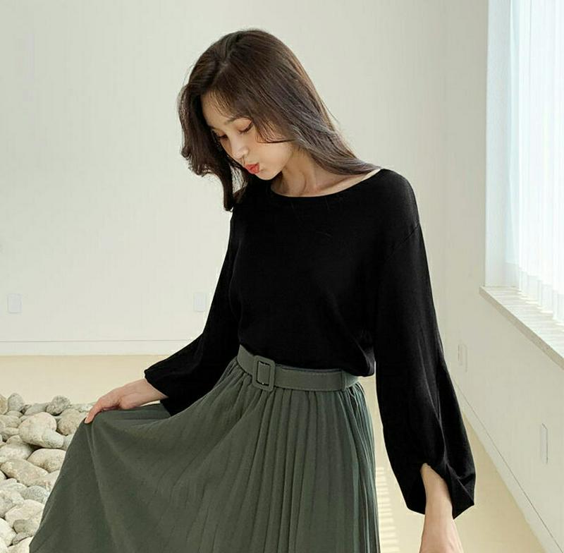 【新作10%OFF】ツイストスリーブリボンニット・全1色・e56798 レディース【tops】【韓国 ファッション トップス ニ