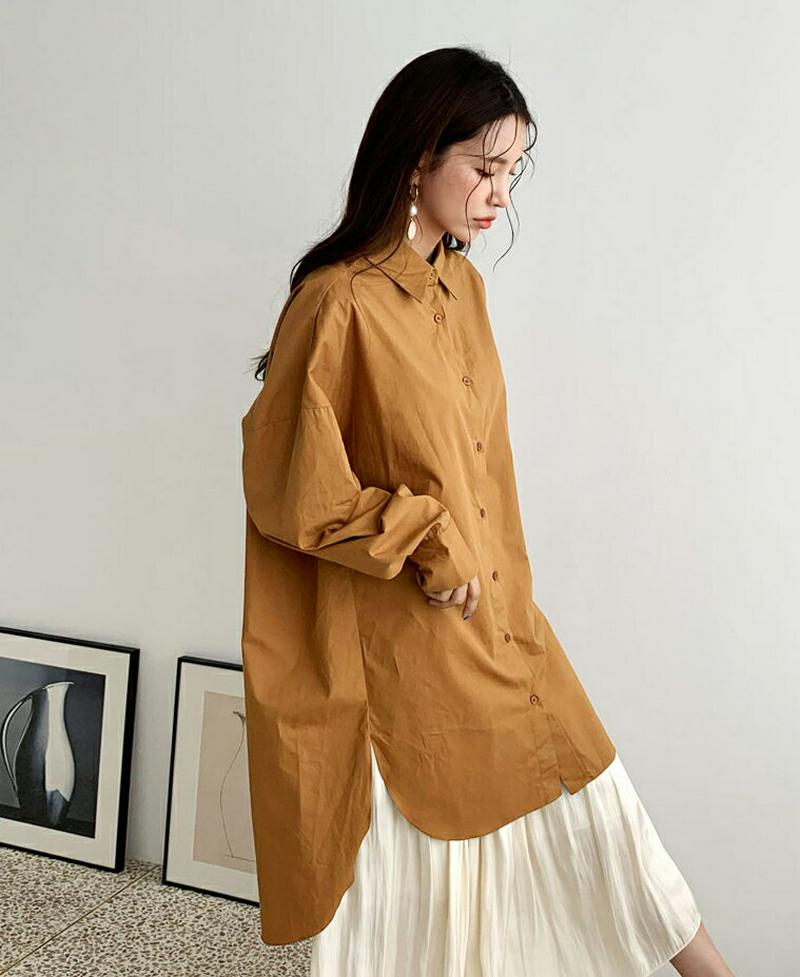 【新作10%OFF】ストラップ付アンバランスシャツ・全3色・t56831 レディース【bl】【韓国 ファッション トップス シャ