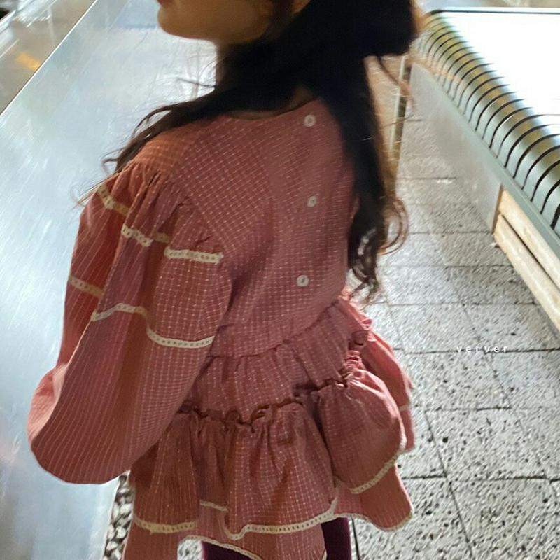 【送料無料】チェック柄トップス&ティアードスカートSET・u05541 キッズ【3~8才】【set】【セットアップ セット se