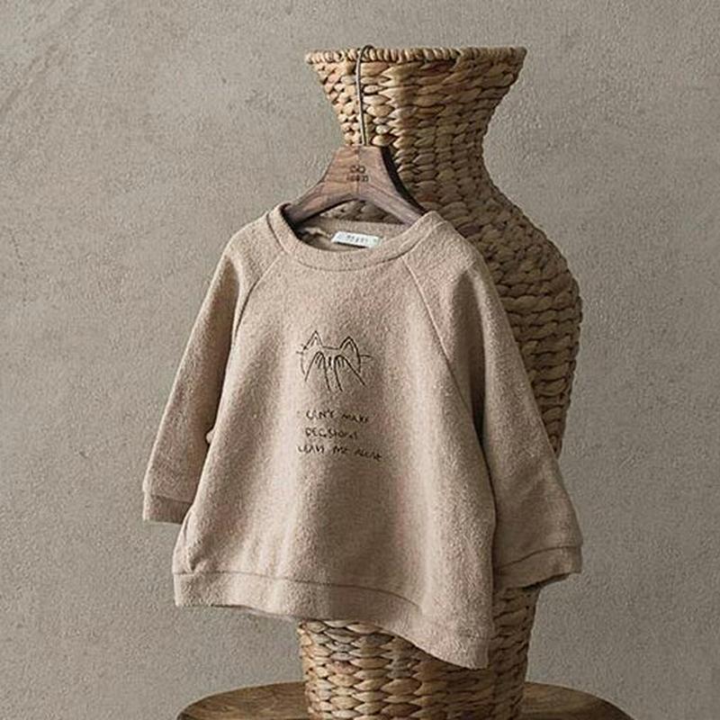 キャットイラストラグランスウェット・u05597 キッズ【3~8才】【tops】【トップス スウェット ラグラン 猫 キャット 