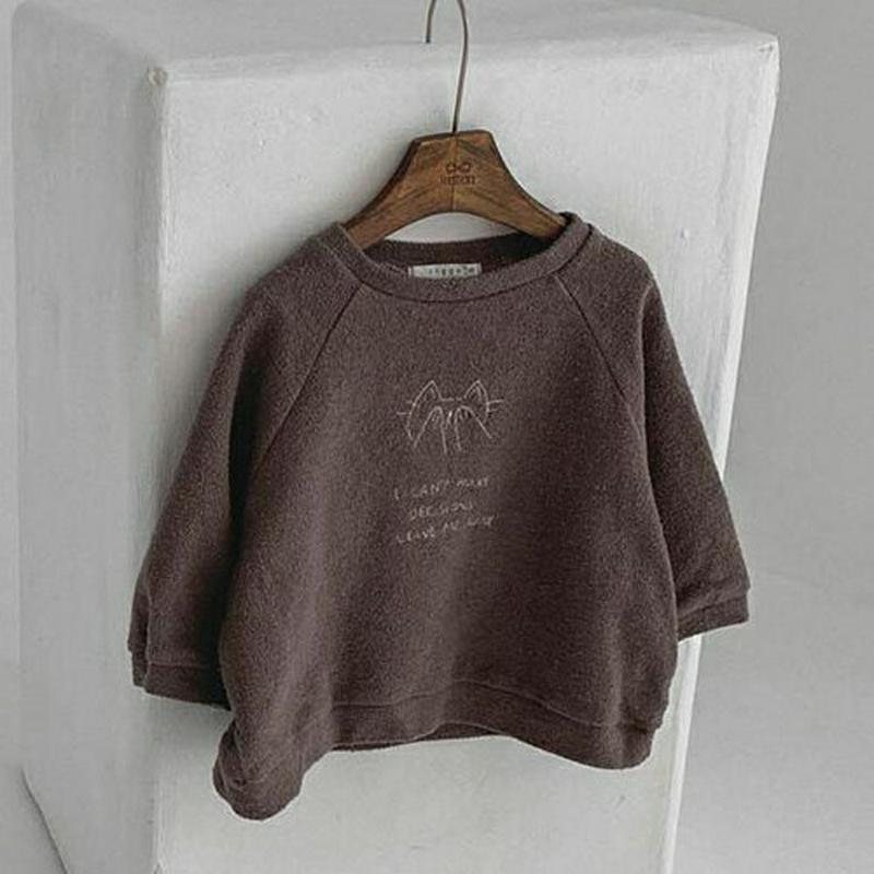 キャットイラストラグランスウェット・u05597 キッズ【3~8才】【tops】【トップス スウェット ラグラン 猫 キャット 