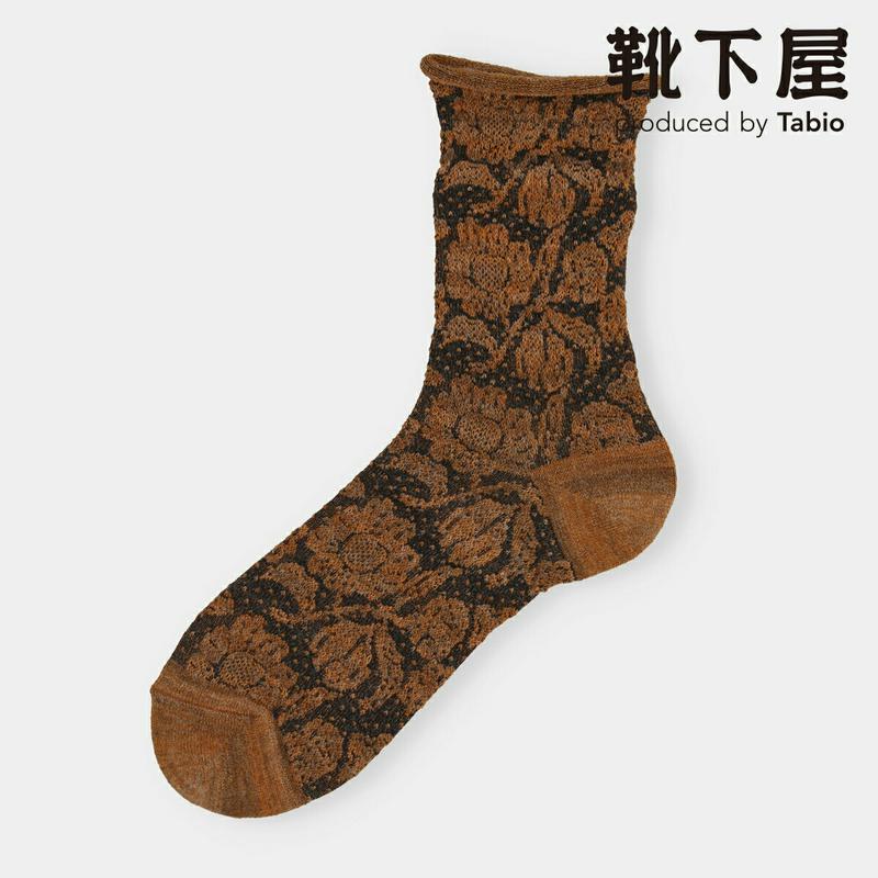 【あす楽】50%OFF【Tabio】 メランジフラワー柄ショートソックス / 靴下屋 靴下 タビオ くつ下 ショート レディース 日本製 2101sl