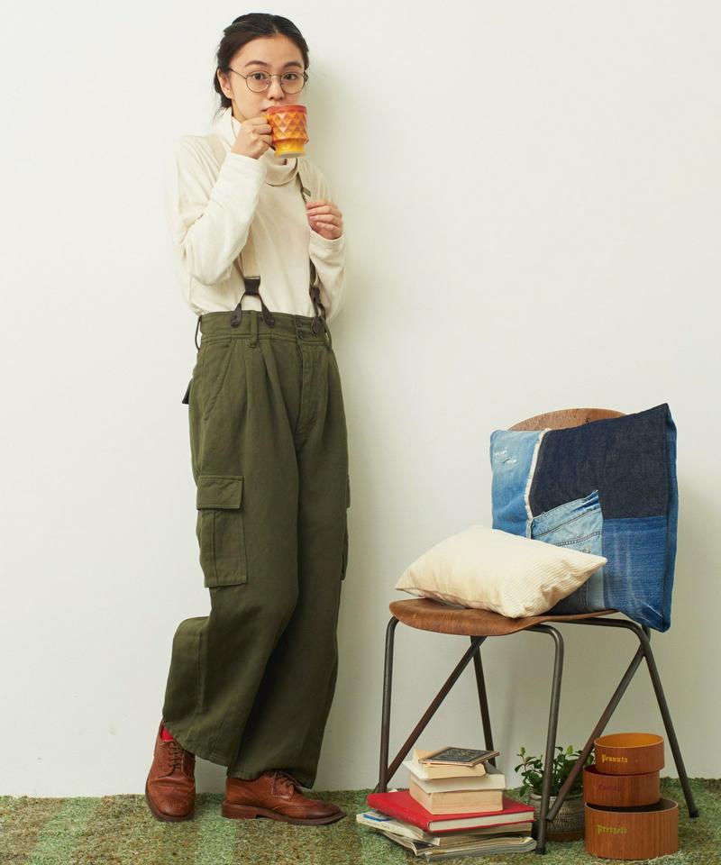 ●mat 綿リネン ビンテージワッシャー　ミリタリーパンツ（mat quotidien）