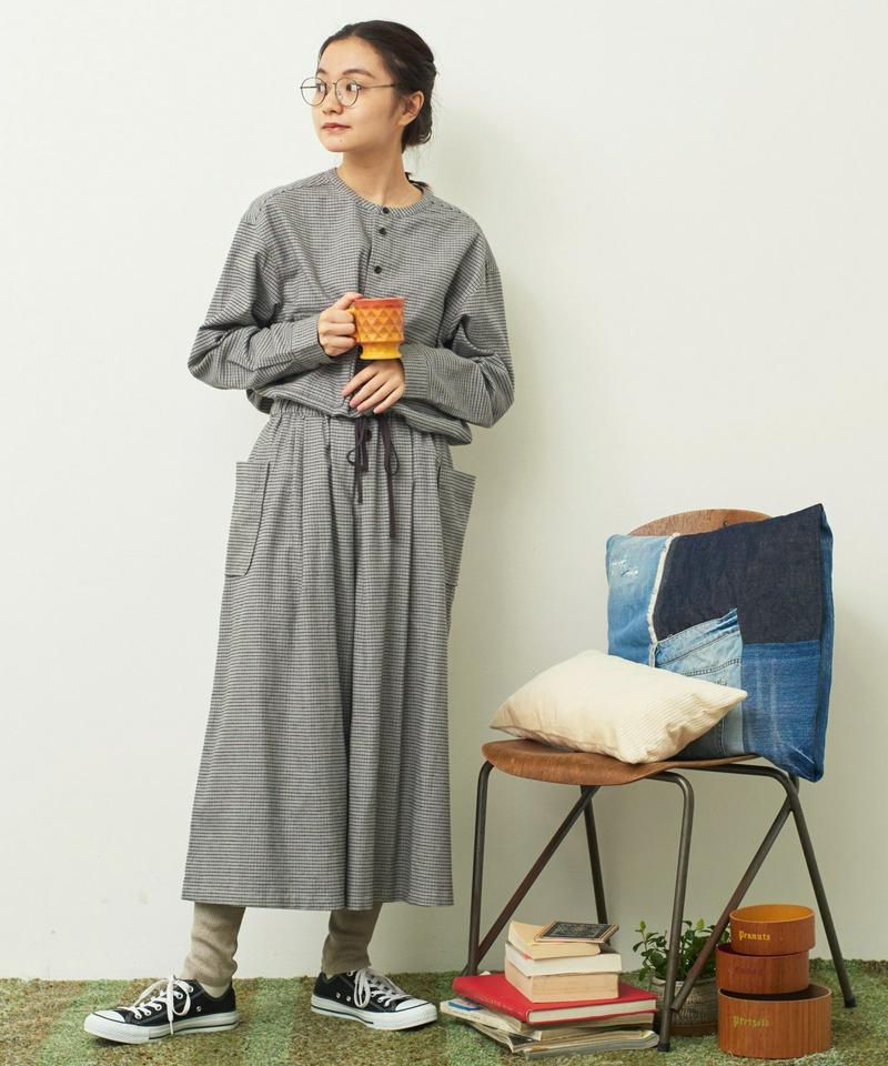 〇mat 甘撚チェック キュロットパンツ（mat quotidien）
