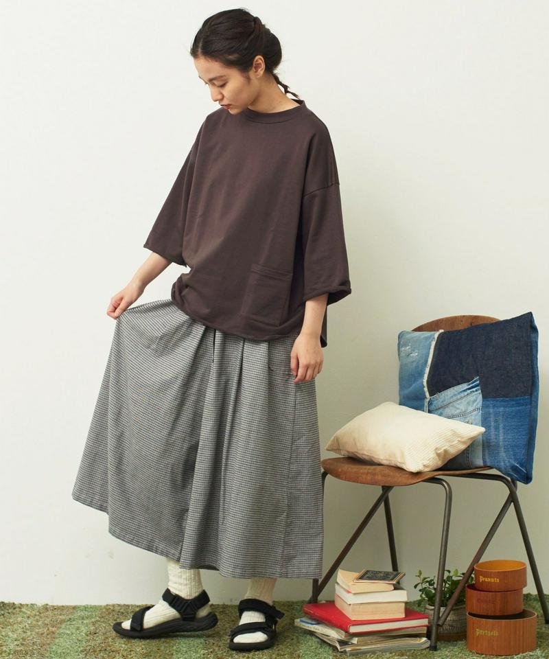 〇mat 甘撚チェック キュロットパンツ（mat quotidien）