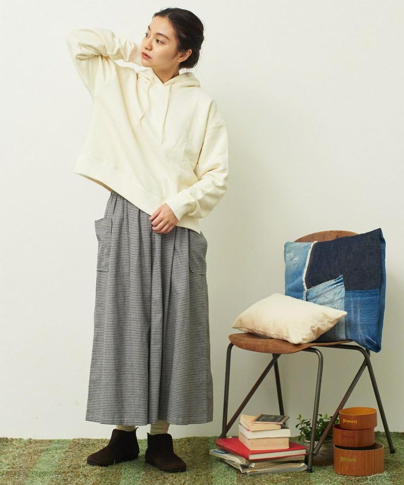 〇mat 甘撚チェック キュロットパンツ（mat quotidien）