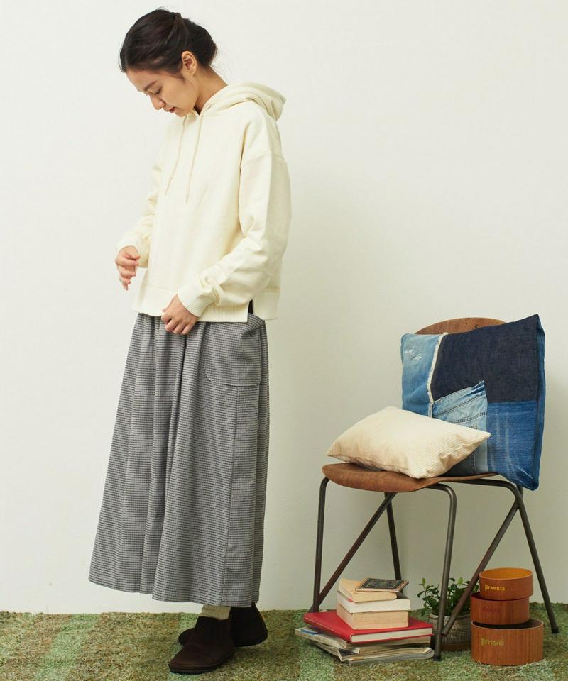 〇mat 甘撚チェック キュロットパンツ（mat quotidien）