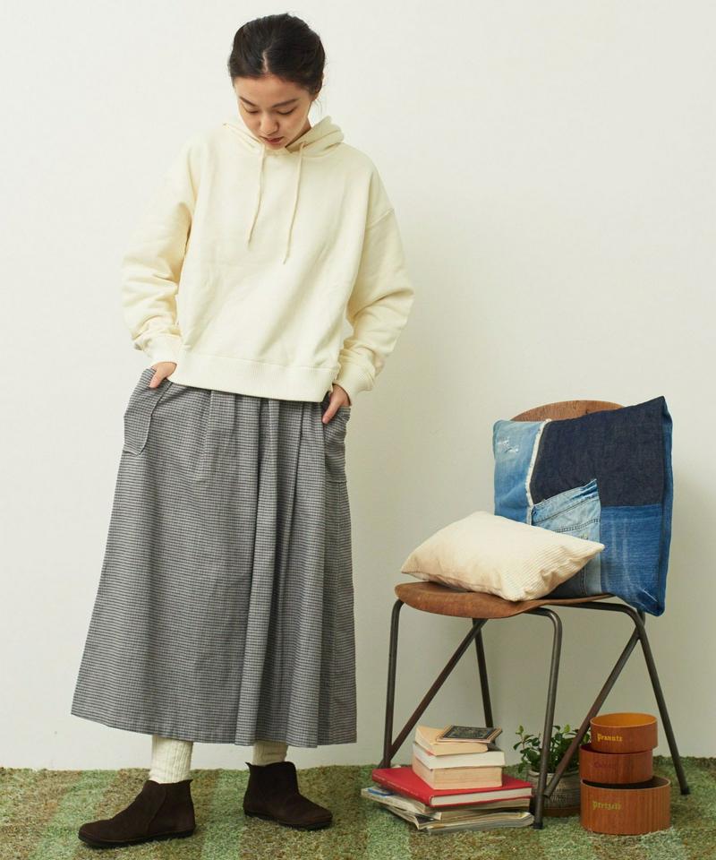 〇mat 甘撚チェック キュロットパンツ（mat quotidien）
