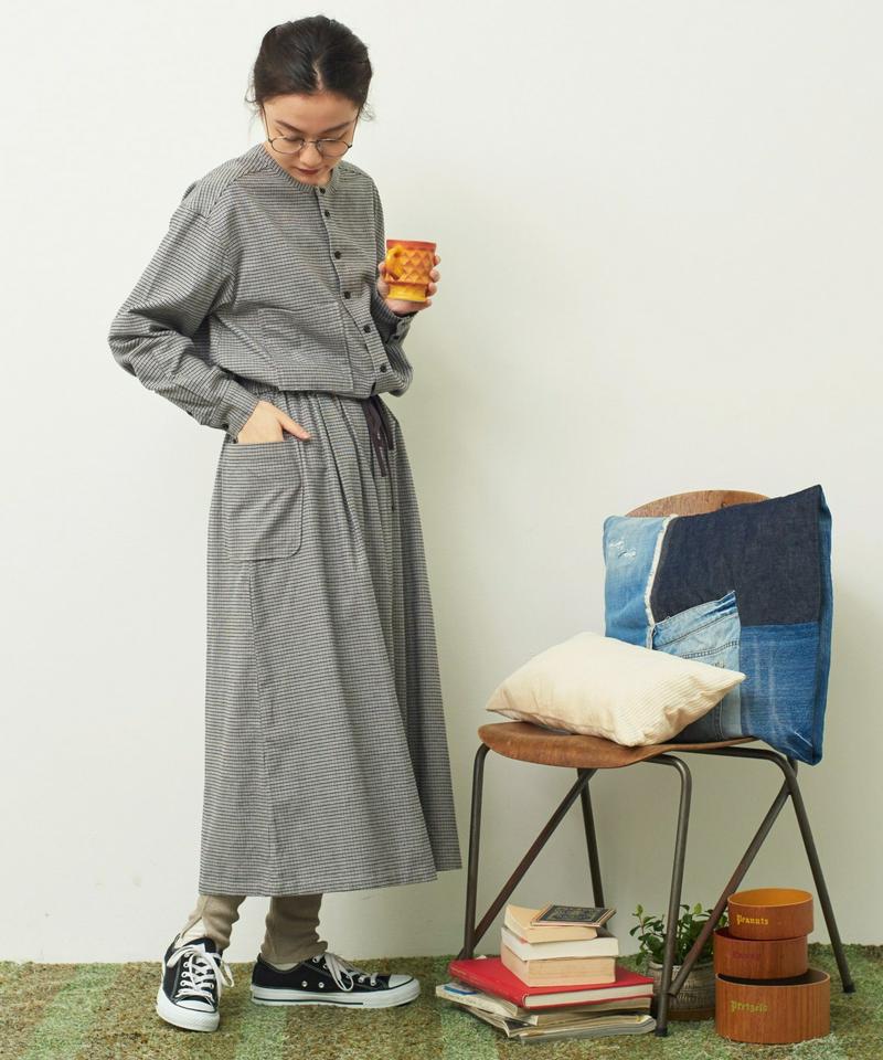 〇mat 甘撚チェック キュロットパンツ（mat quotidien）