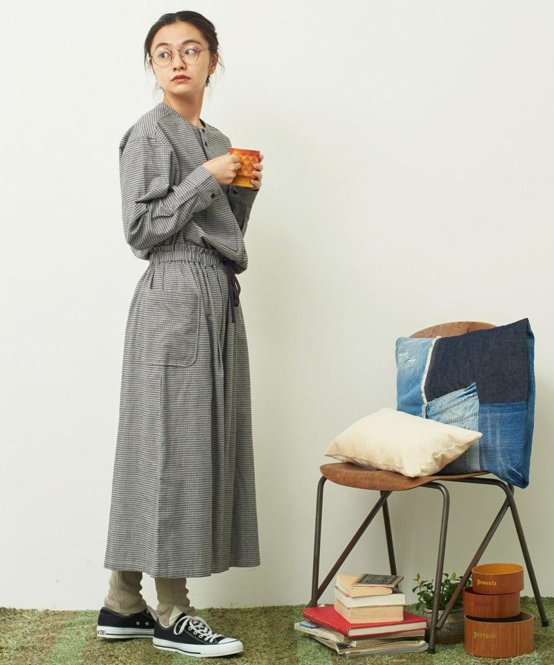 〇mat 甘撚チェック キュロットパンツ（mat quotidien）