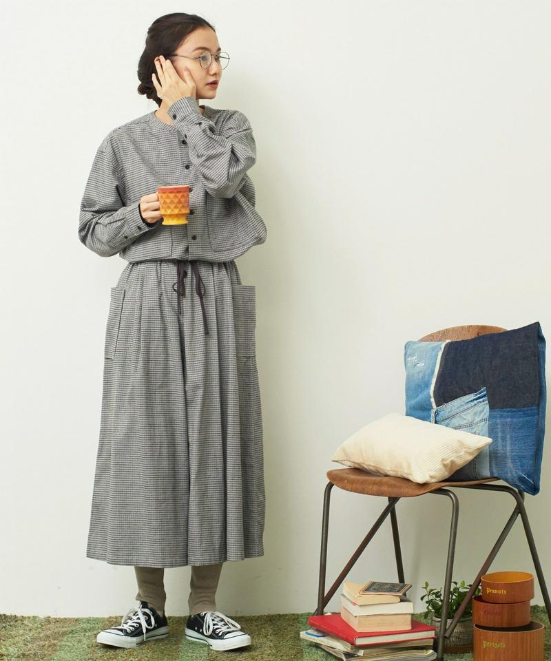 〇mat 甘撚チェック キュロットパンツ（mat quotidien）