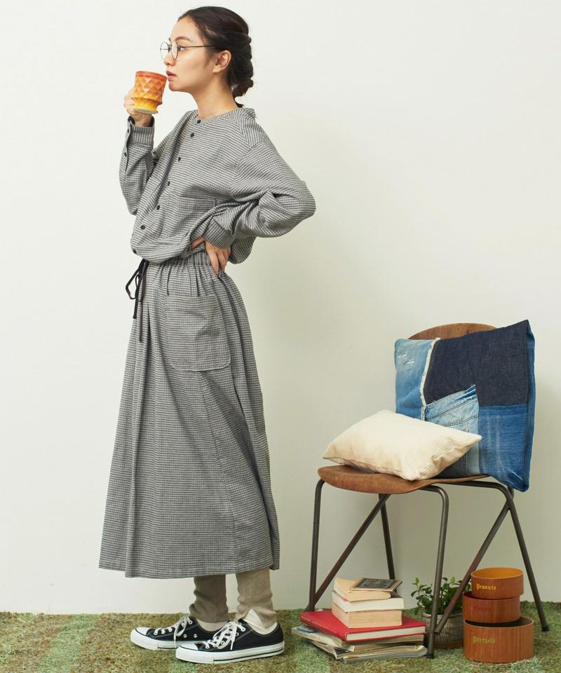 〇mat 甘撚チェック キュロットパンツ（mat quotidien）