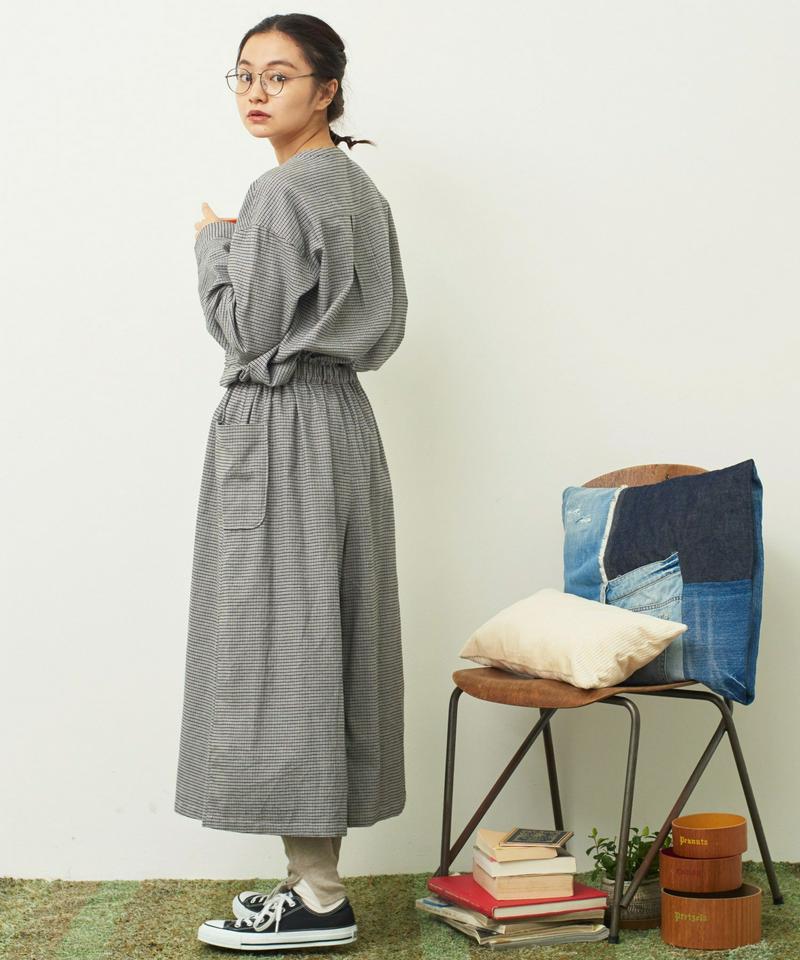〇mat 甘撚チェック キュロットパンツ（mat quotidien）