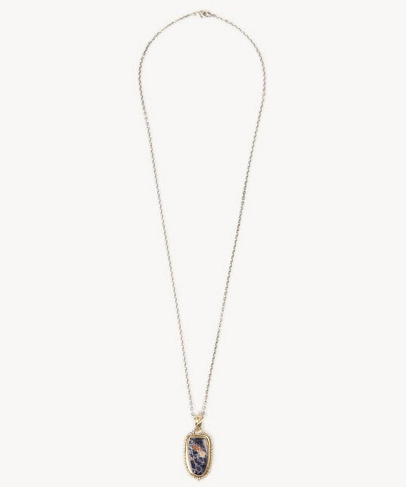 【フランス買付】ソーダライト装飾半円ネックレス（1点もの）
