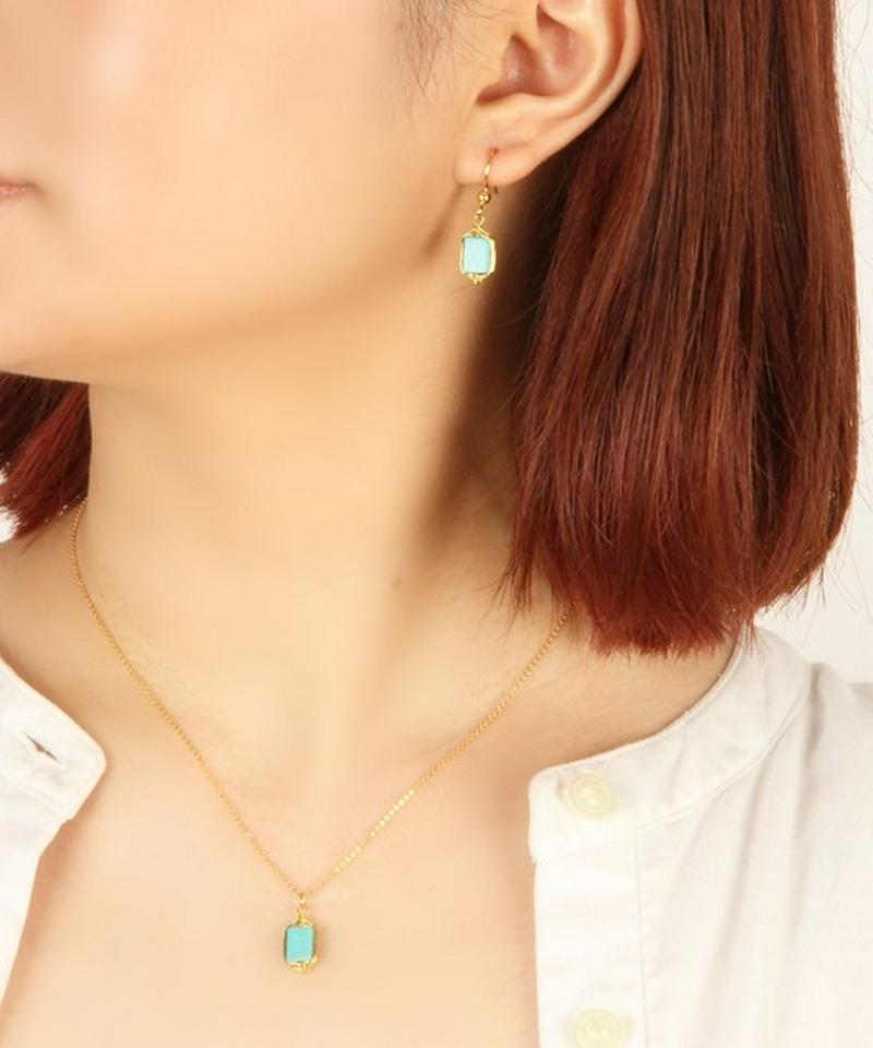 【特別な12誕生石】12月ターコイズピアス×ネックレスセット
