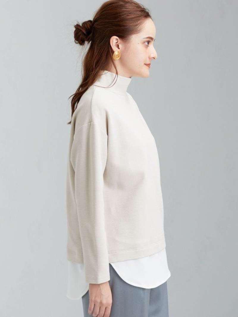 FFC シャツレイヤード ハイネック プルオーバー カットソー