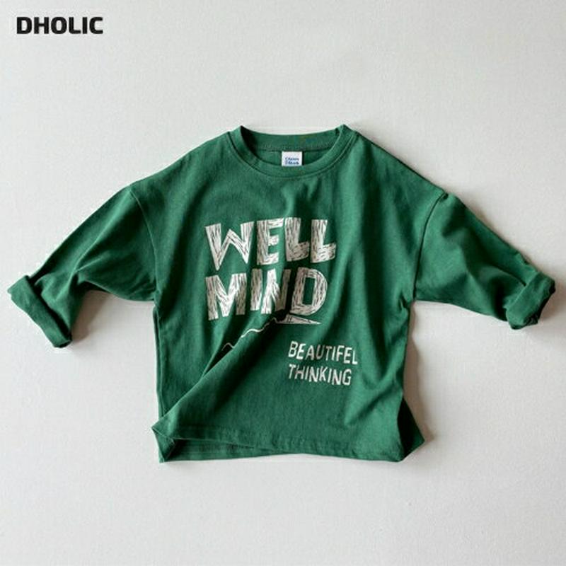 【新作10%OFF】WELLレタリングTシャツ・u05968 キッズ【3~8才】【tops】【トップス Tシャツ ロングスリーブ