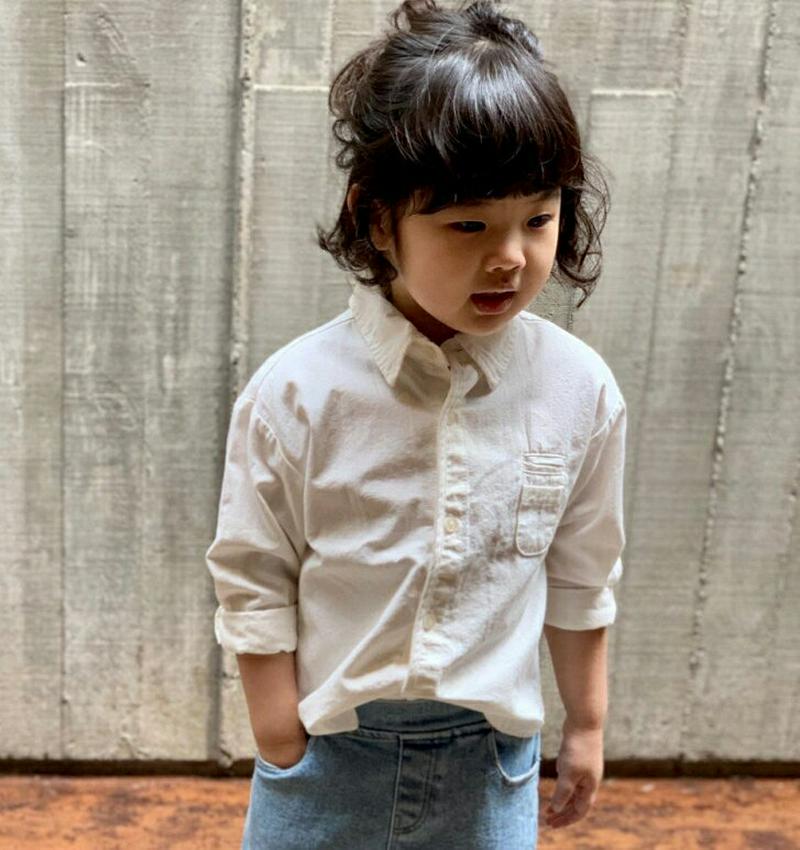 【新作10%OFF】ミニポケットシャツ・u05973 キッズ【3~8才】【bl】【トップス シャツ 長袖 ロングスリーブ ポケッ