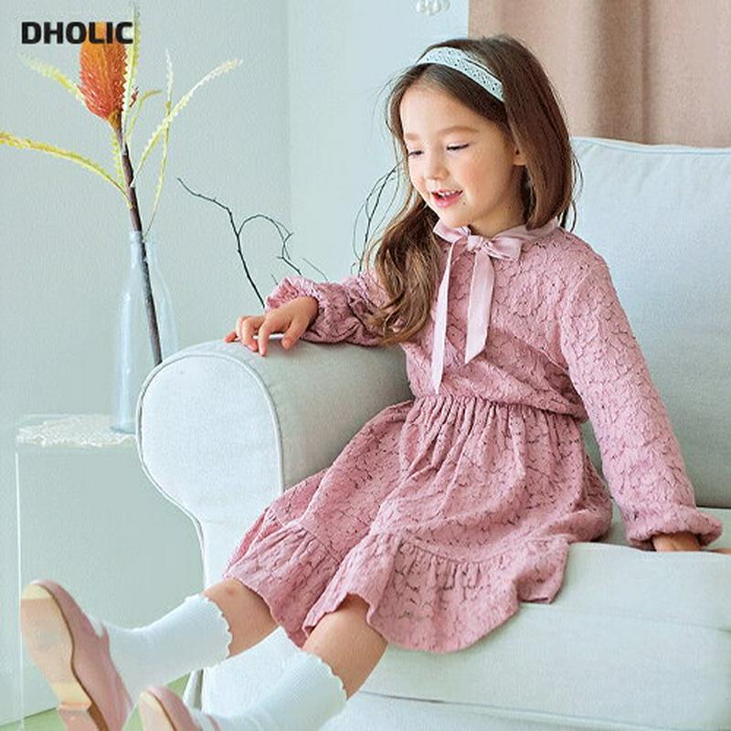 【新作10%OFF】リボンレースネックワンピース・p006040 キッズ【3~8才】【ops】【ワンピース ミディ丈 ロング丈 