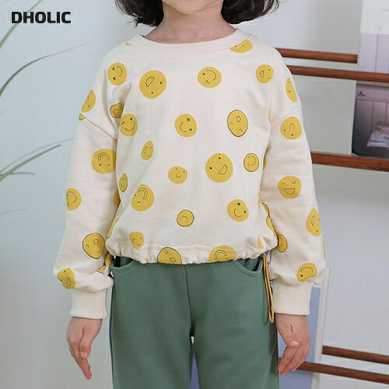 【新作10%OFF】クルーネックスマイルスウェット・u05961 キッズ【3~8才】【tops】【トップス スウェット 長袖 ク