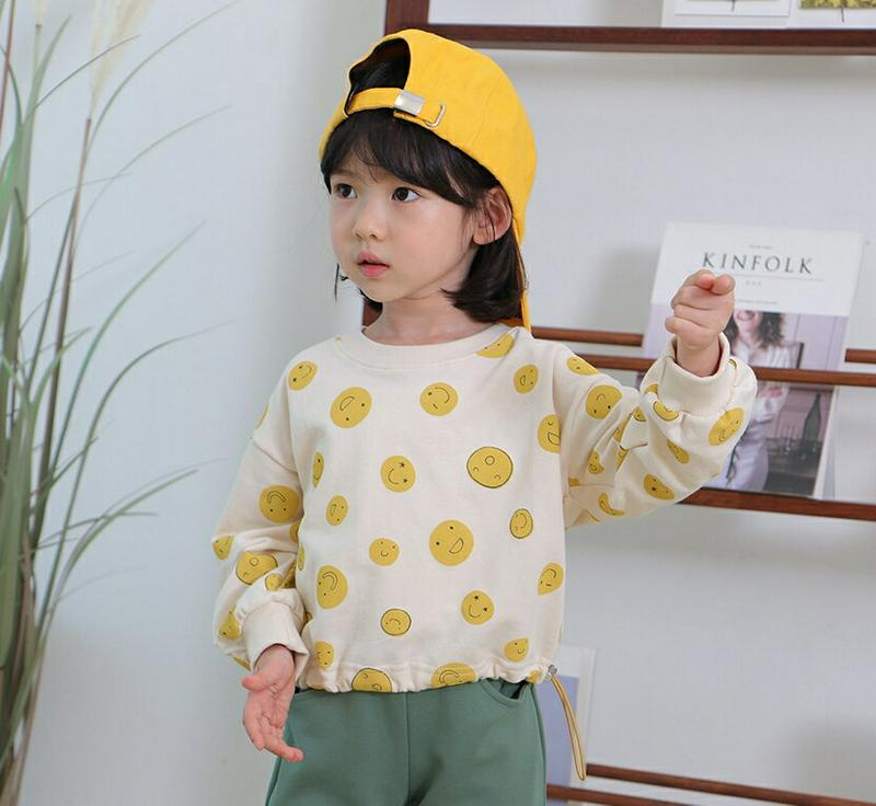 【新作10%OFF】クルーネックスマイルスウェット・u05961 キッズ【3~8才】【tops】【トップス スウェット 長袖 ク