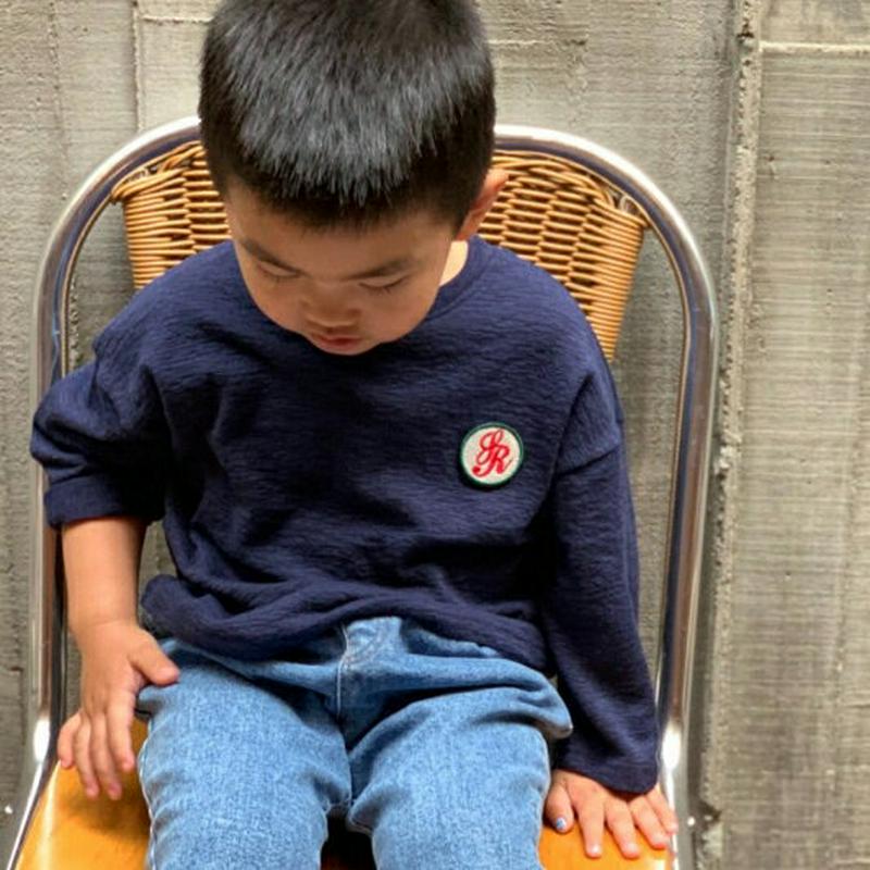 【新作10%OFF】サークルワッペンTシャツ・u05949 キッズ【3~8才】【tops】【トップス Tシャツ 長袖 ロングスリ