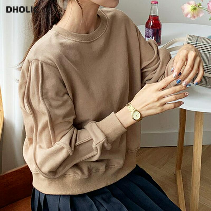 【新作10%OFF】スリーブディテールスウェット・全3色・b60688 レディース【tops】【韓国 ファッション トップス ス