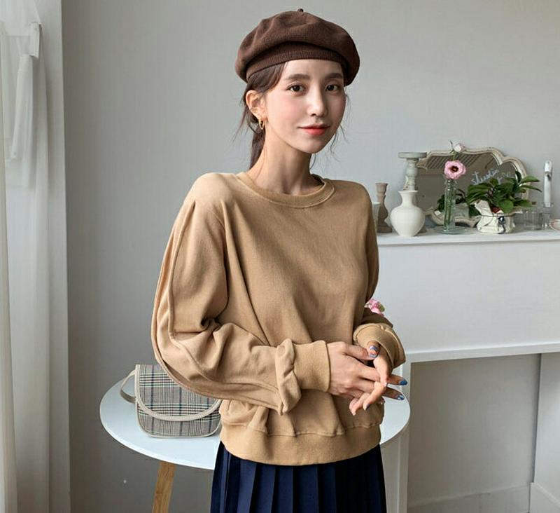 【新作10%OFF】スリーブディテールスウェット・全3色・b60688 レディース【tops】【韓国 ファッション トップス ス