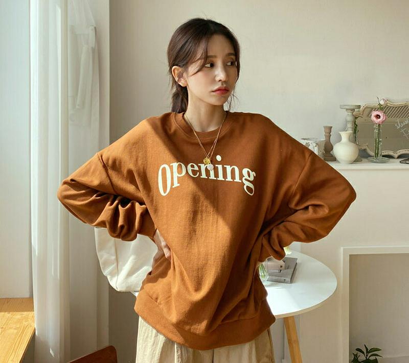 【新作10%OFF】Openingスウェット・全5色・t60690 レディース【tops】【韓国 ファッション トップス スウェ