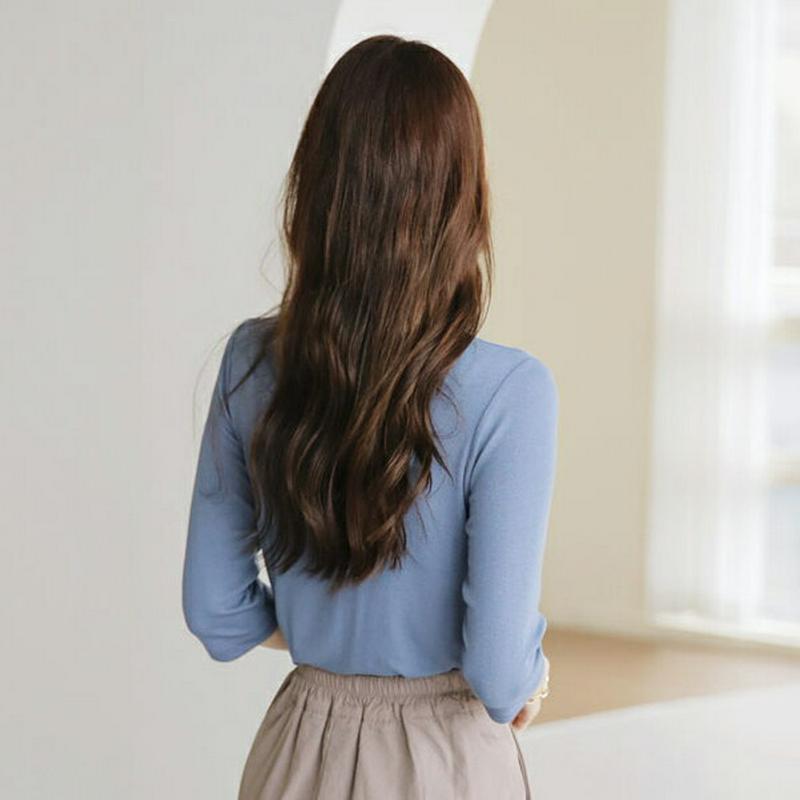 【新作10%OFF】ハイネックスリムTシャツ・全7色・t63977 レディース【tops】【トップス Tシャツ スリム ハイネッ